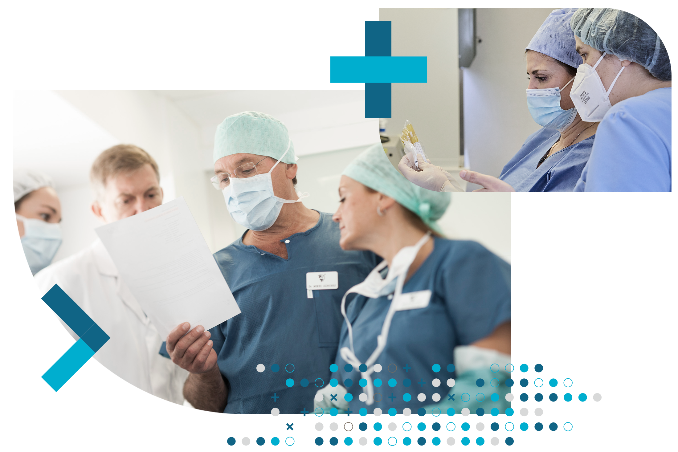 Medicos y enfermeras consultando informes en MiKS Coomunity